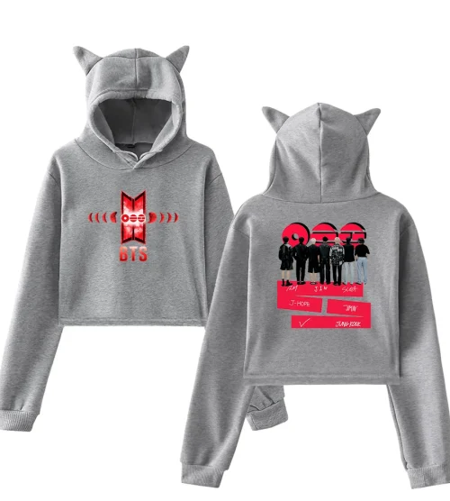 BTS Cropped Hoodie #3
