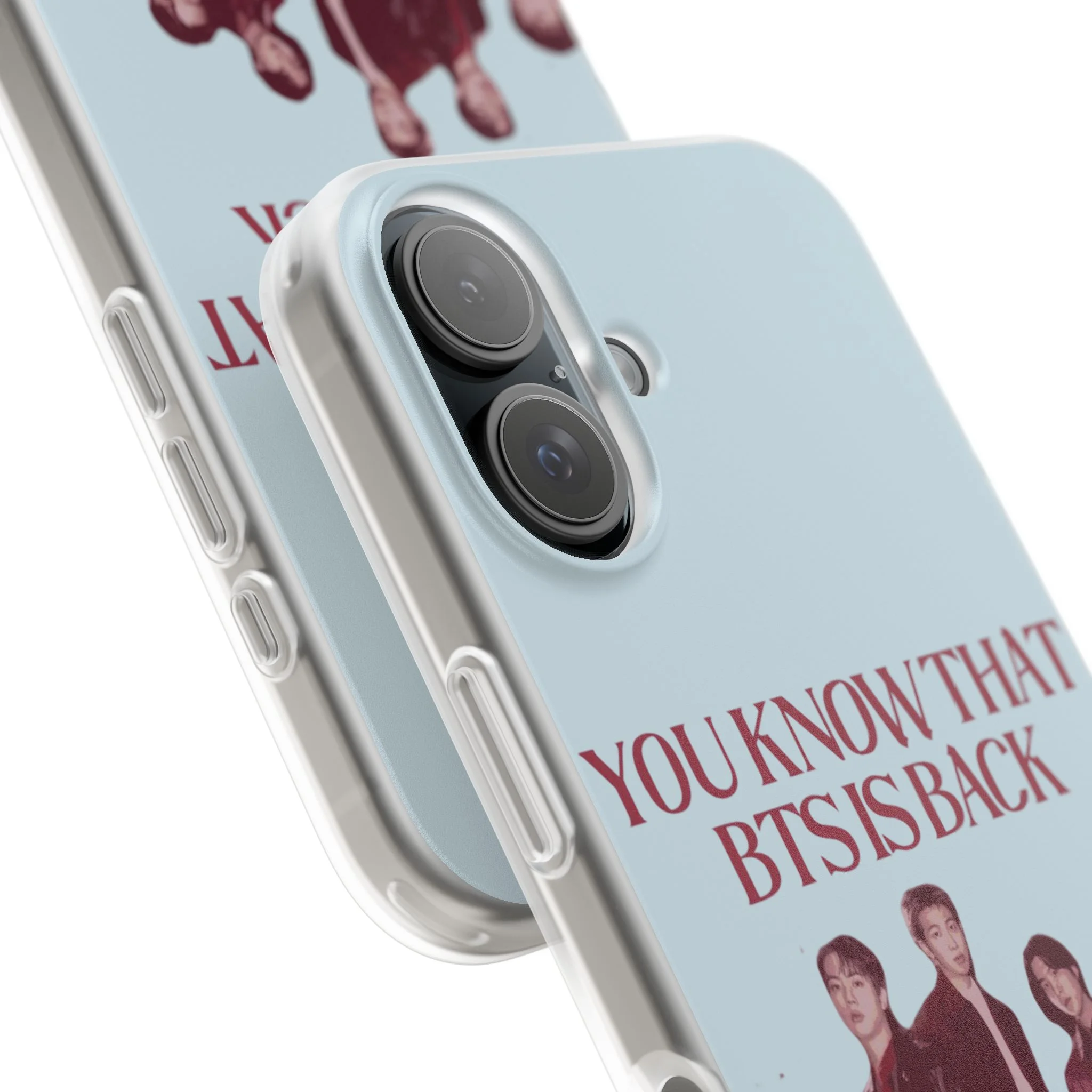 BTS Phone Case with colorful designs related to the group's comeback