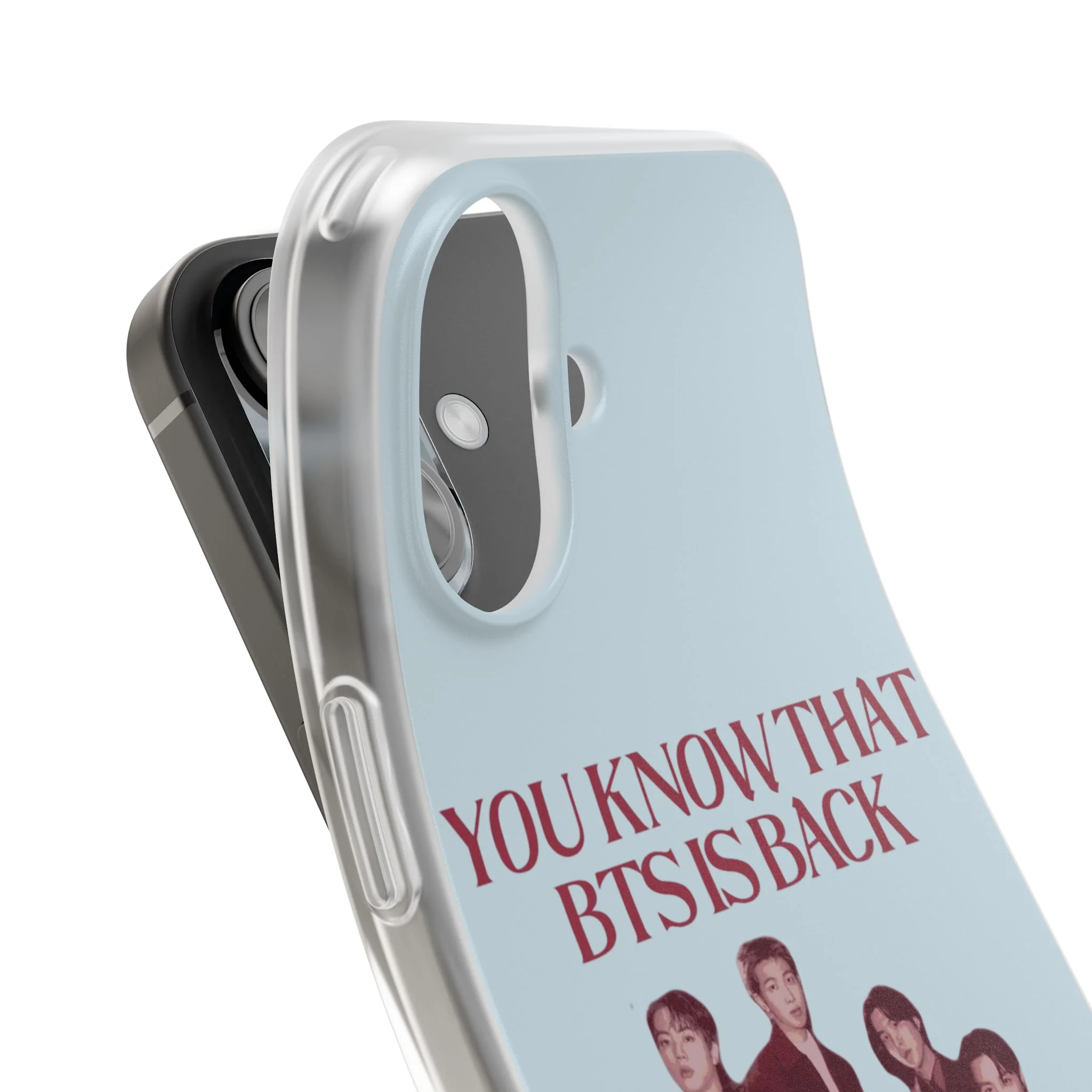 BTS Phone Case with colorful designs related to the group's comeback