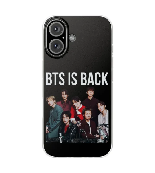 BTS Phone Case with colorful designs related to the group's comeback