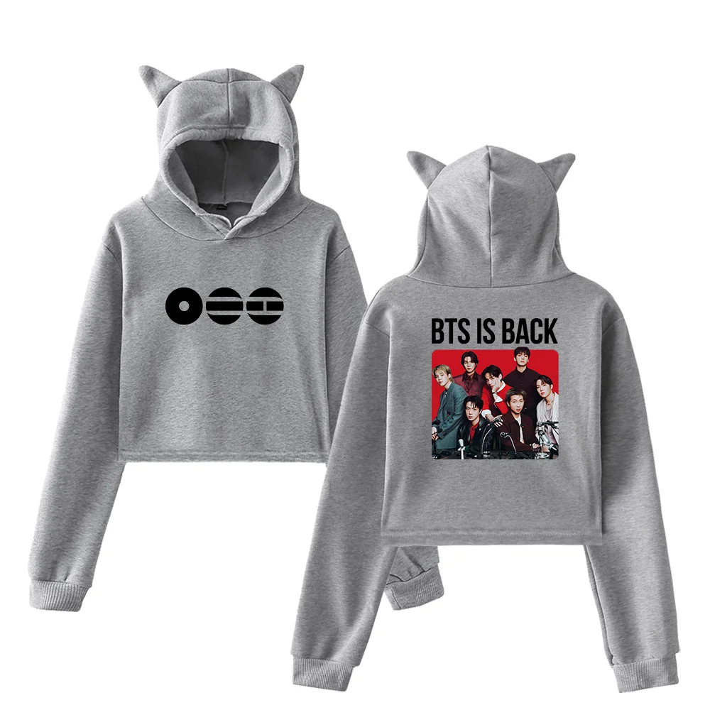 BTS BTS Is Back Red Box Cropped Hoodie - Image 4