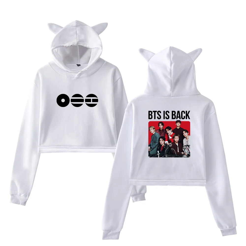 BTS BTS Is Back Red Box Cropped Hoodie - Image 3