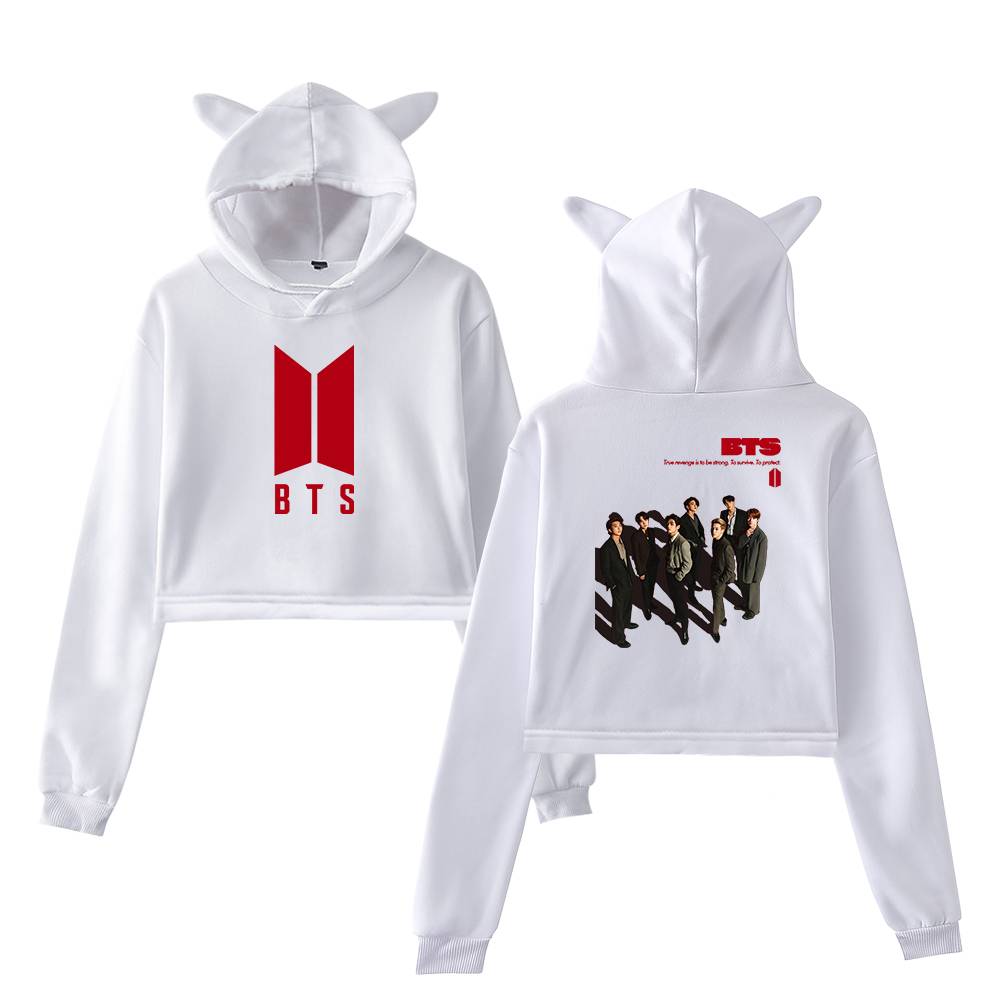 BTS True Revenge Cropped Hoodie