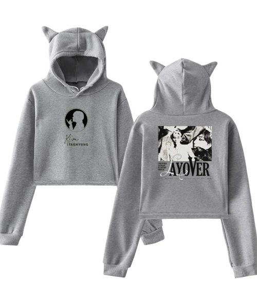 BTS Layover Portrait Cropped Hoodie