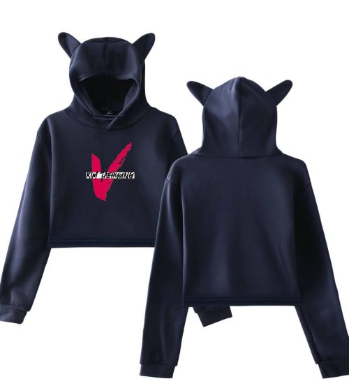 BTS V Checkmark Cropped Hoodie